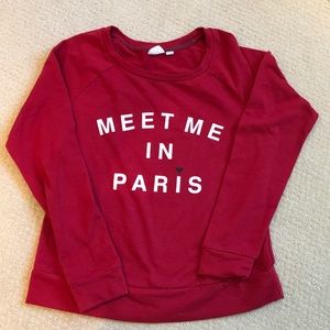 Long sleeved sweatshirt